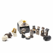 Load image into Gallery viewer, Felted Nativity 12-Piece Set