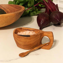 Load image into Gallery viewer, Reclaimed Olive Wood Salt Pot - Kahero Farm - Kenya