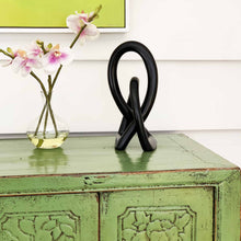 Load image into Gallery viewer, Soapstone Lovers Knot 10 inch Black