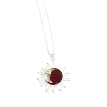 Load image into Gallery viewer, Sun and Moon Red Jasper Pendant with Chain