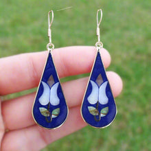 Load image into Gallery viewer, Tulip Abalone Teardrop Earrings
