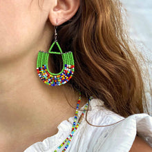 Load image into Gallery viewer, Maasai Bead Basket Dangle Earrings