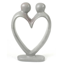 Load image into Gallery viewer, Handcrafted Soapstone Lover's Heart Sculpture in White - Smolart