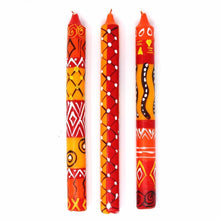 Load image into Gallery viewer, Set of Three Boxed Tall Hand-Painted Candles - Zahabu Design - Nobunto