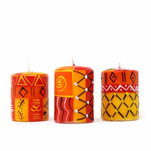 Load image into Gallery viewer, Set of Three Boxed Hand-Painted Candles - Zahabu Design - Nobunto