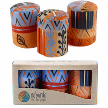 Load image into Gallery viewer, Hand Painted Candles in Uzushi Design (box of three) - Nobunto