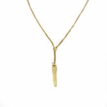 Load image into Gallery viewer, Cone Pendant Goldtone Neckace