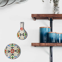 Load image into Gallery viewer, Handmade Pottery Spoon Rest, Dots & Flowers - Encantada