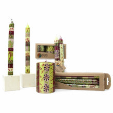 Load image into Gallery viewer, Hand Painted Candles in Kileo Design (pair of tapers) - Nobunto