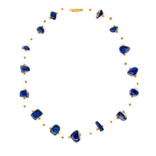 Load image into Gallery viewer, Floating Stone & Maasai Bead Necklace, Navy