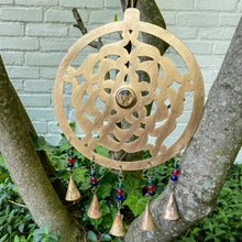 Load image into Gallery viewer, Handcrafted Celtic Chime, Recycled Iron and Glass Beads