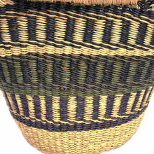 Load image into Gallery viewer, Bolga Tote, Neutrals with Leather Handle - 14-inch