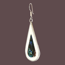 Load image into Gallery viewer, Teardrop Abalone and Mother of Pearl Drop Earrings