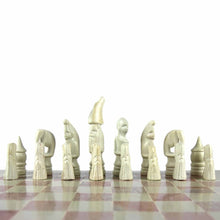 Load image into Gallery viewer, Hand Carved Soapstone Maasai Chess Set - 14" Board - Smolart