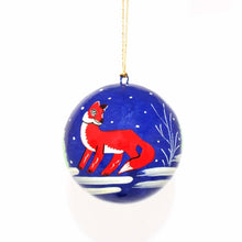Load image into Gallery viewer, Handpainted Ornament Fox - Pack of 3