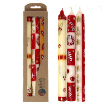 Load image into Gallery viewer, Tall Hand Painted Candles - Three in Box - Kimeta Design - Nobunto