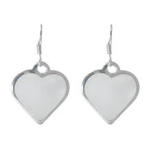 Load image into Gallery viewer, Mother of Pearl Heart Dangle Earrings