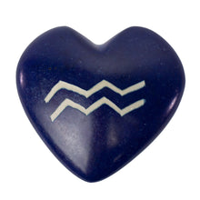 Load image into Gallery viewer, Zodiac Soapstone Hearts, Pack of 5: AQUARIUS