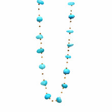 Load image into Gallery viewer, Floating Stone & Maasai Bead Necklace, Turquoise