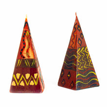 Load image into Gallery viewer, Pyramid Candles, Boxed Set of 2 (Bongazi Design)
