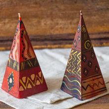 Load image into Gallery viewer, Pyramid Candles, Boxed Set of 2 (Bongazi Design)