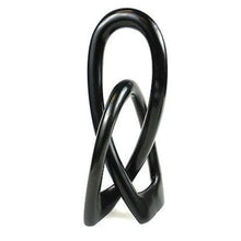 Load image into Gallery viewer, Soapstone Lovers Knot 10 inch Black