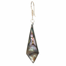 Load image into Gallery viewer, Abalone Diamond-Shaped Dangle Earrings