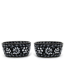 Load image into Gallery viewer, Set of 2 Encantada Handmade Pottery Appetizer & Dip Bowl, Ink