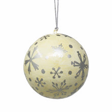Load image into Gallery viewer, Handpainted Ornaments, Silver Snowflakes - Pack of 3