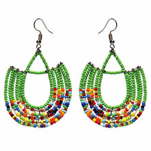 Load image into Gallery viewer, Maasai Bead Basket Dangle Earrings