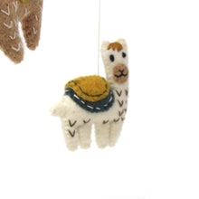 Load image into Gallery viewer, Hand Crafted Felt Little Llamas Mobile