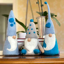 Load image into Gallery viewer, Winter Blues Felt Gnomes Trio, Set of 3