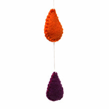 Load image into Gallery viewer, Rainbow Raindrops Felt Mobile Hanging Room Decor
