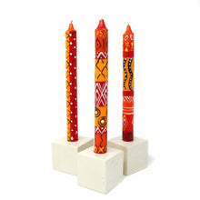 Load image into Gallery viewer, Set of Three Boxed Tall Hand-Painted Candles - Zahabu Design - Nobunto