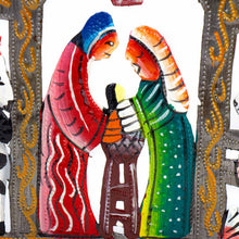 Load image into Gallery viewer, Haitian Metal Drum Tabletop Nativity with Barn Animals