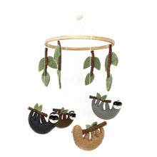Load image into Gallery viewer, Hand Crafted Felt Sloth Mobile