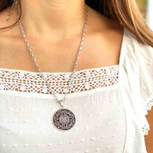 Load image into Gallery viewer, Alpaca Silver Aztec Face Pendant with Chain