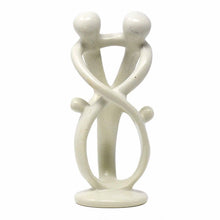 Load image into Gallery viewer, Natural 8-inch Tall Soapstone Family Sculpture - 2 Parents 2 Children - Smolart