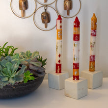 Load image into Gallery viewer, Tall Hand Painted Candles - Three in Box - Kimeta Design - Nobunto