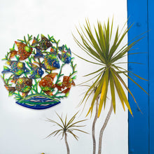 Load image into Gallery viewer, 24-Inch Painted School of Fish Metal Wall Art - Croix des Bouquets