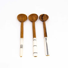 Load image into Gallery viewer, Simple Batik Olive Wood Spoon Set of 3