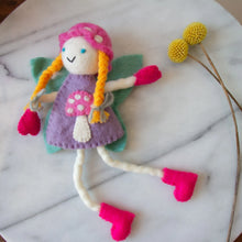 Load image into Gallery viewer, Mushroom Bonnet Tooth Fairy Pillow Blonde Pink
