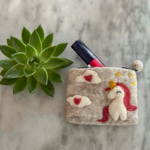 Load image into Gallery viewer, Unicorn Felt Coin Purse
