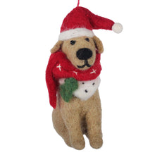 Load image into Gallery viewer, Big Dog Golden Lab Felt Christmas Ornament
