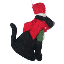 Load image into Gallery viewer, Big Dog Black Lab Felt Christmas Ornament
