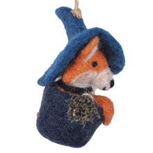 Load image into Gallery viewer, Witch Fox Coffee Cup Felt Christmas Ornament
