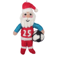Load image into Gallery viewer, Coach Claus Soccer Felt Christmas Ornament
