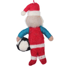 Load image into Gallery viewer, Coach Claus Soccer Felt Christmas Ornament
