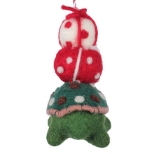 Load image into Gallery viewer, Pressie Tortoise Felt Christmas Ornament
