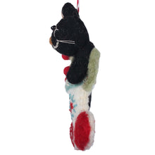 Load image into Gallery viewer, Black Kitty in Stocking Felt Christmas Ornament
